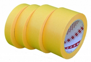 Afplaktape crebpapier 25mm 50mtr. Prijs per stuk, verpakt per 36 stuks.