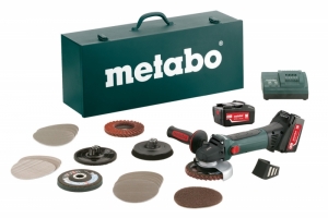 Metabo Accu INOX slijper 18 Volt W 18 LTX 125 INOX Set 2 x 5.2 Ah Li-Power, ASC 30-36 V