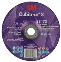 3M™ Cubitron™ III Cut & Grind-schijf, 36+, T27, 180 mm x 3,5 mm x 22,23 mm