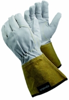 Weldas SOFTouch™ geit gladlederen lashandschoen met grijze vlam vertragende kap maat XXL, verpakt per 5