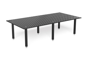 Lastafel 3000x1500 28mm inclusief schaalverdeling, diagonaalraster en 6 poten